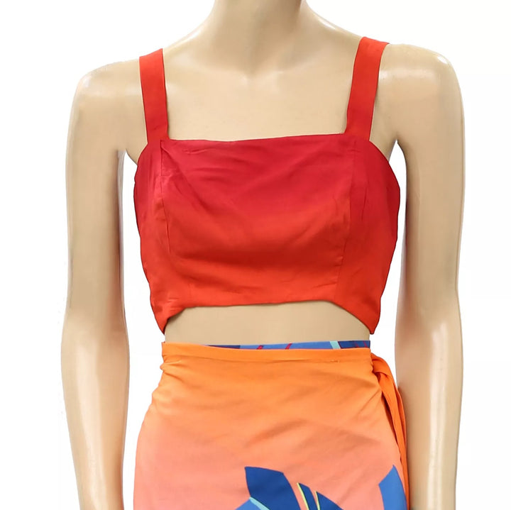 Farm Rio Anthropologie Tuca Tropica Cropped Tank Top