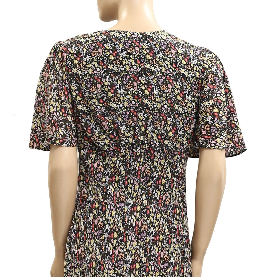 Saylor NYC Anthropologie Floral Printed V-Neck Long Maxi Dress