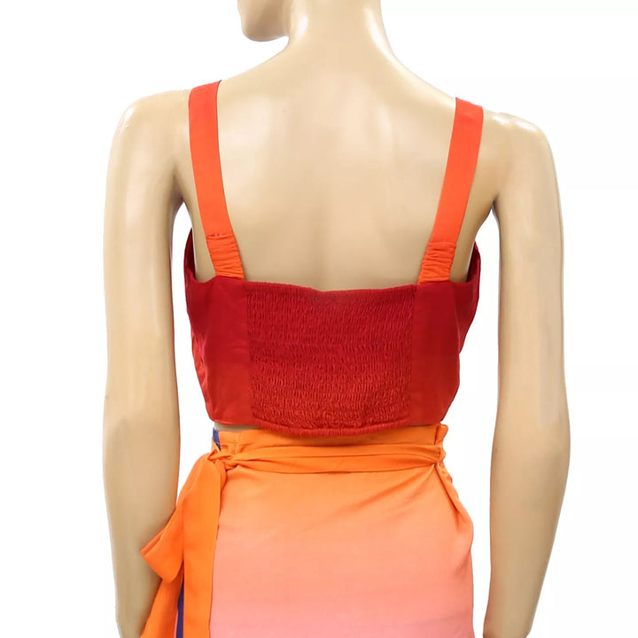 Farm Rio Anthropologie Tuca Tropica Cropped Tank Top