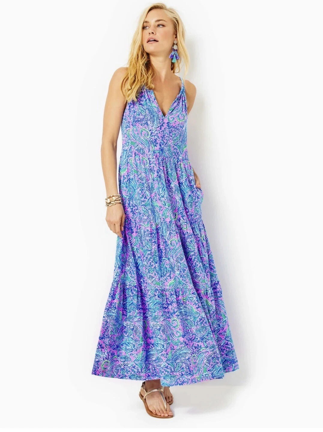 Lilly Pulitzer Maribella Halter Maxi Dress