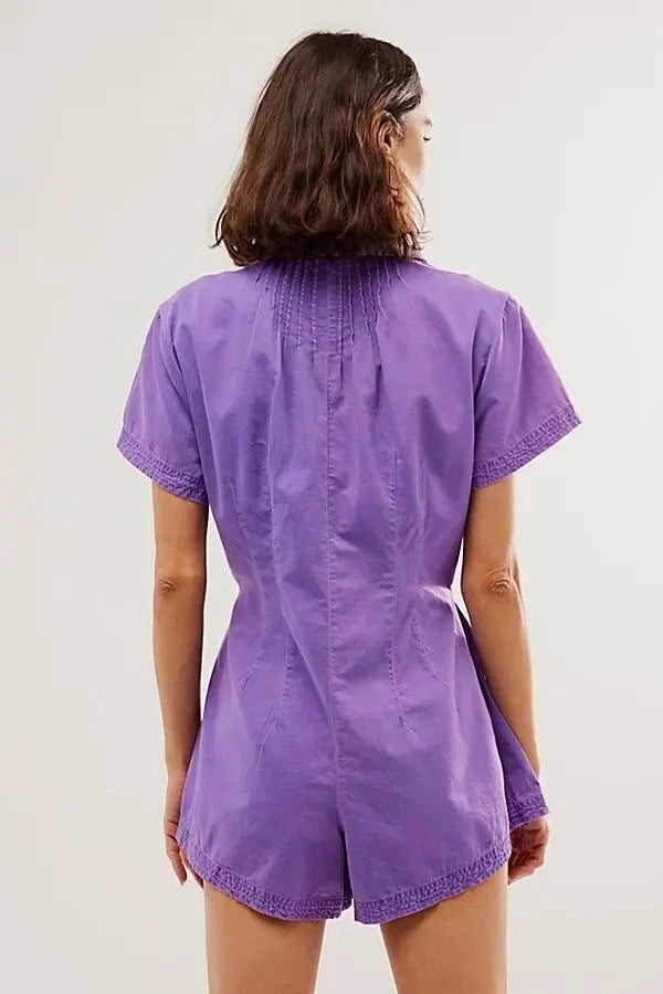 Free People Keep It Crisp Shortall Romper