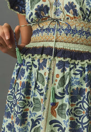 Farm Rio Anthropologie Ocean Tapestry Suzani Midi Dress