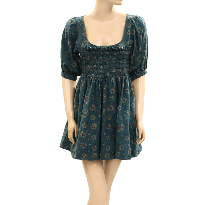 Free People Floral Printed Tunic Mini Dress