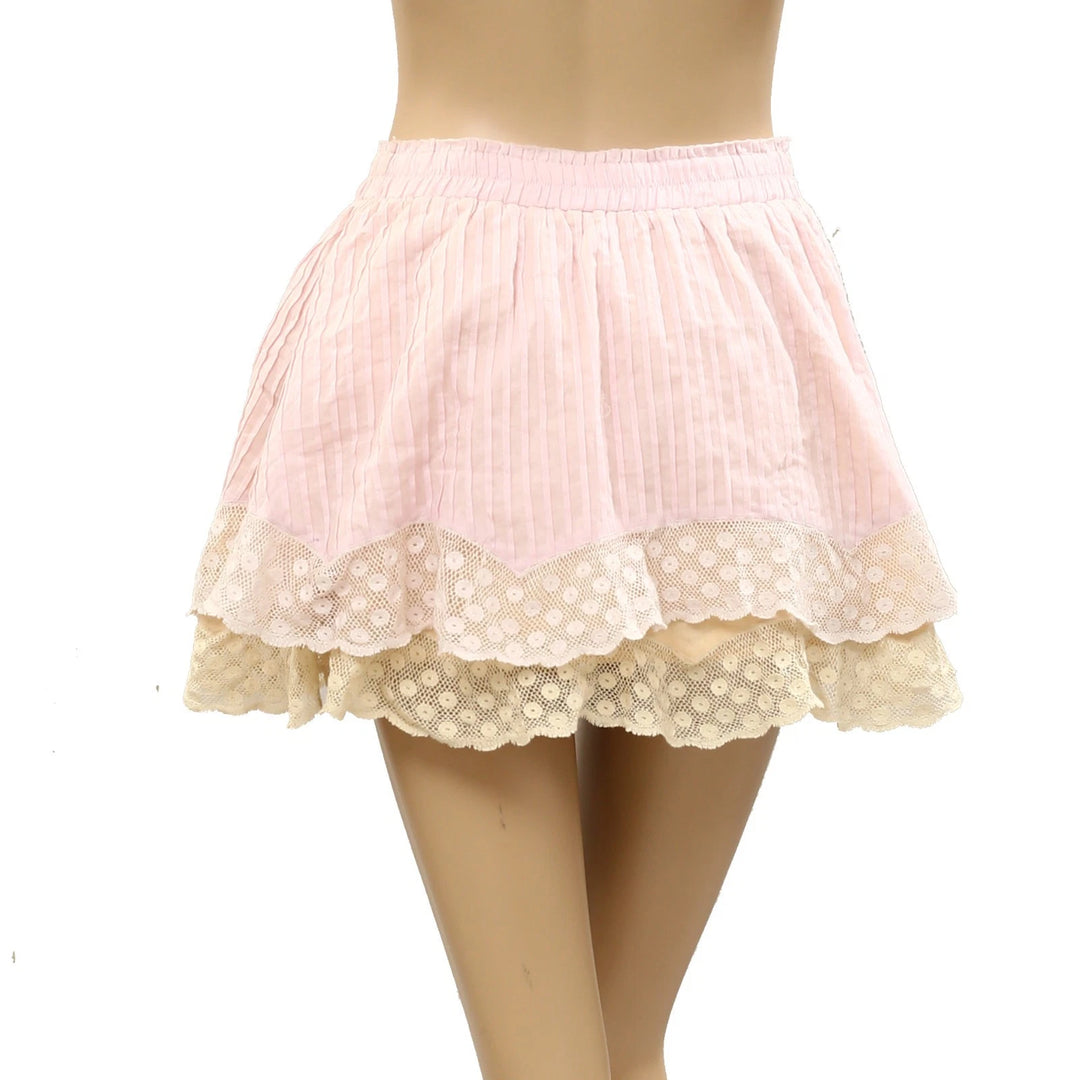 Loveshackfancy Pintuck Pull On Mini Skirt