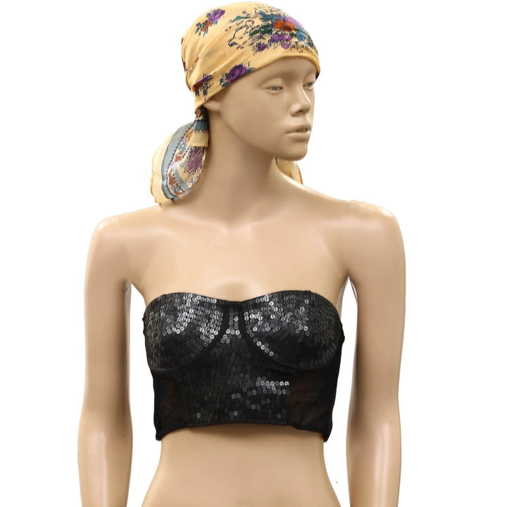Free People So Silk Printed Bandana Scarf Tube Top Wrap Belt