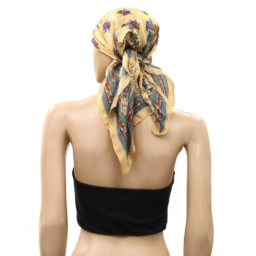 Free People So Silk Printed Bandana Scarf Tube Top Wrap Belt