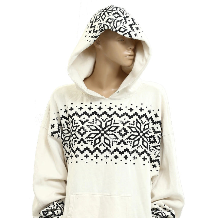 Free People We The Free Graphic Tribal Printed Hoodie Sweatshirt Top