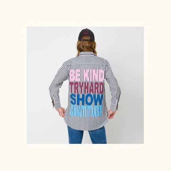 Kerri Rosenthal Maddie House Rules Buttondown Tunic Shirt Top