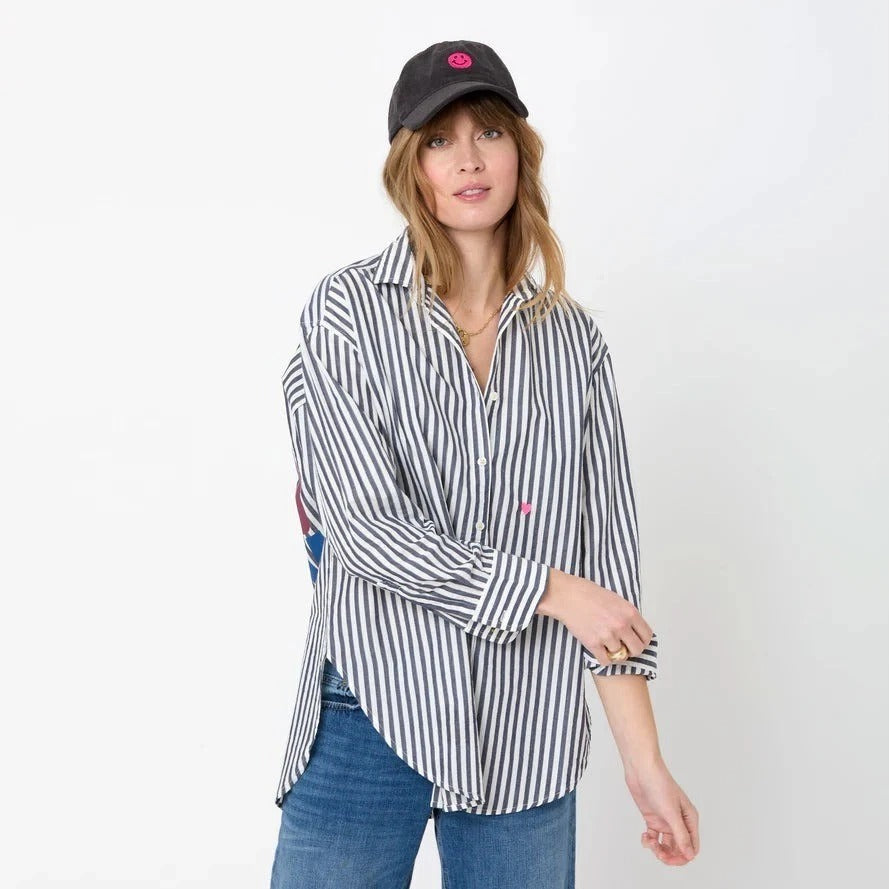 Kerri Rosenthal Maddie House Rules Buttondown Tunic Shirt Top