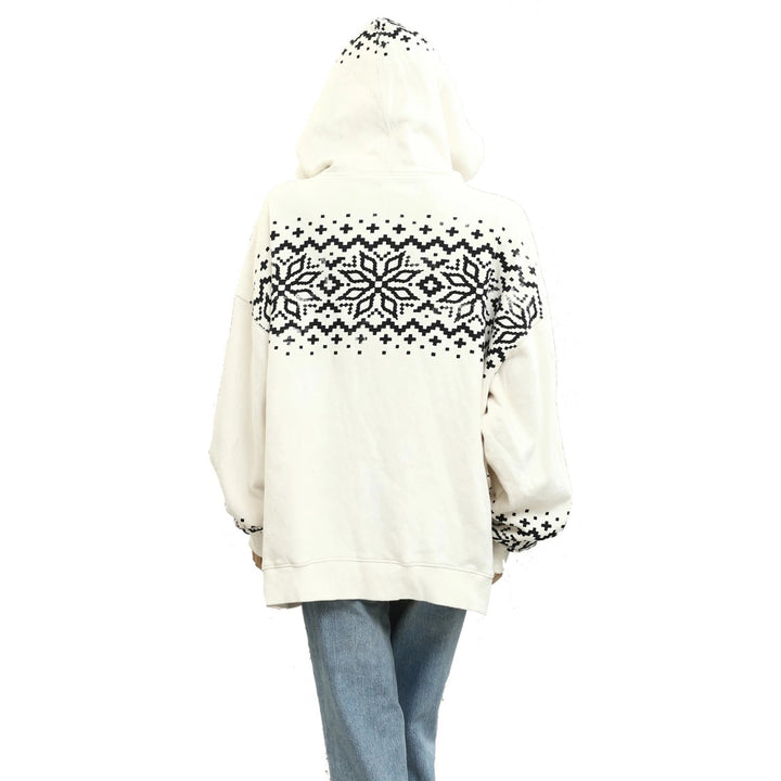 Free People We The Free Graphic Tribal Printed Hoodie Sweatshirt Top