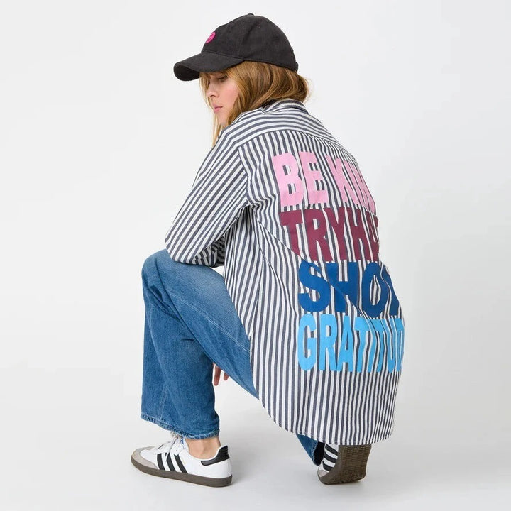 Kerri Rosenthal Maddie House Rules Buttondown Tunic Shirt Top