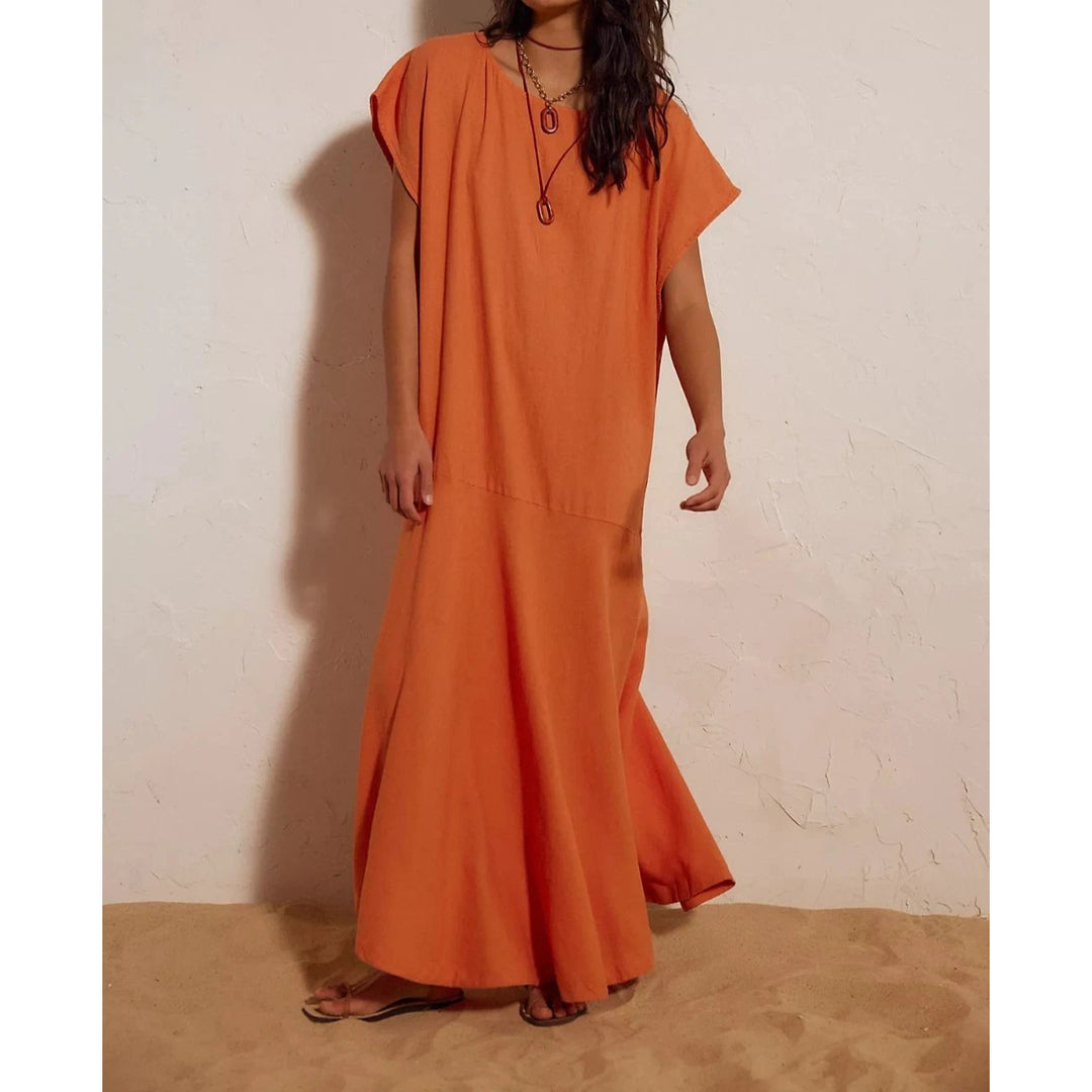 Free People Free-Est Sandshell Linen Tierney Maxi Dress