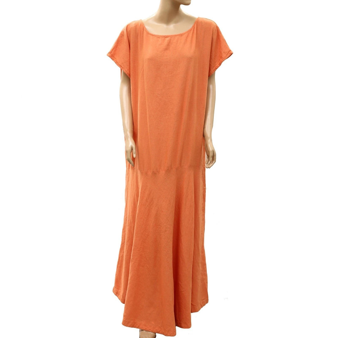 Free People Free-Est Sandshell Linen Tierney Maxi Dress