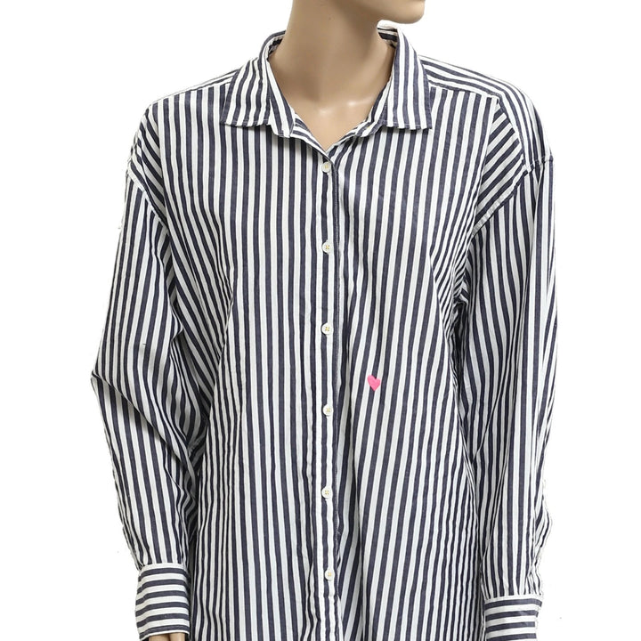 Kerri Rosenthal Maddie House Rules Buttondown Tunic Shirt Top