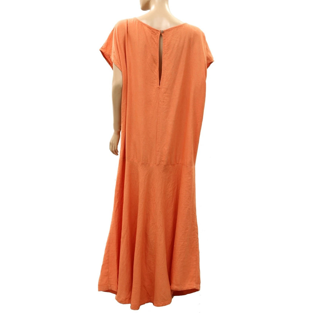 Free People Free-Est Sandshell Linen Tierney Maxi Dress