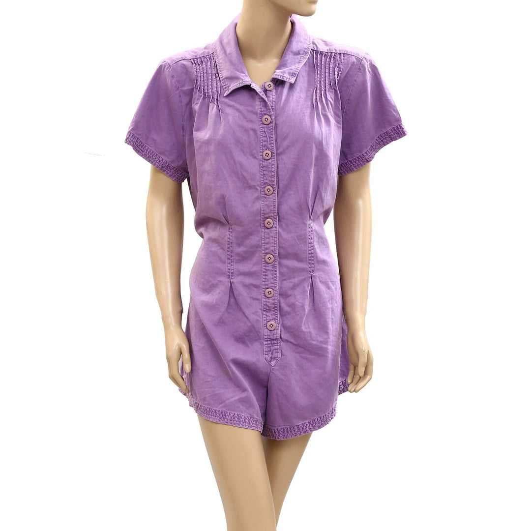 Free People Keep It Crisp Shortall Romper