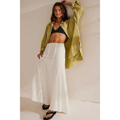 Free People Solid Long Maxi Skirt