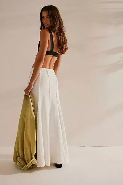 Free People Solid Long Maxi Skirt