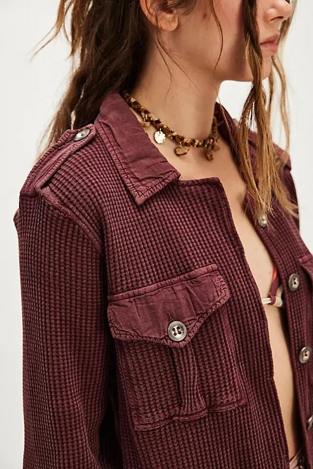 Free People FP One Logan Jacket Shirt Top
