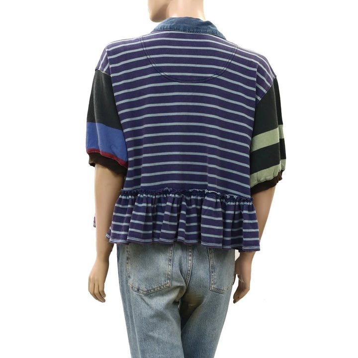 Free People Harbor Stripe Blouse Top