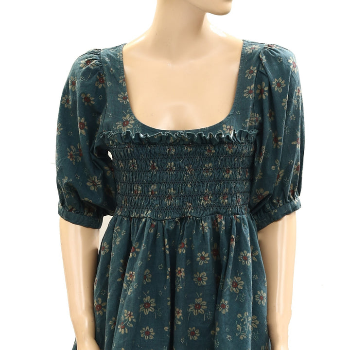 Free People Floral Printed Tunic Mini Dress