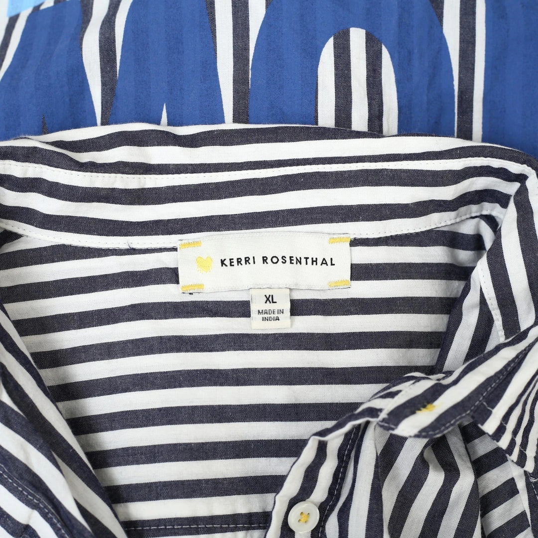 Kerri Rosenthal Maddie House Rules Buttondown Tunic Shirt Top