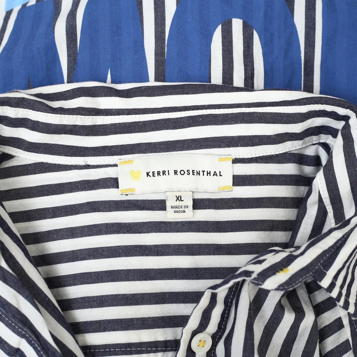 Kerri Rosenthal Maddie House Rules Buttondown Tunic Shirt Top