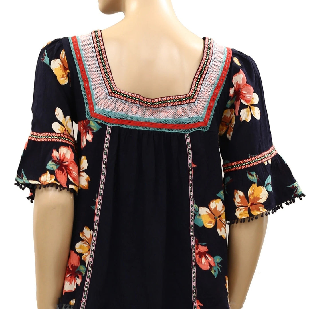 Anthropologie Dakota Embroidered Blouse Top