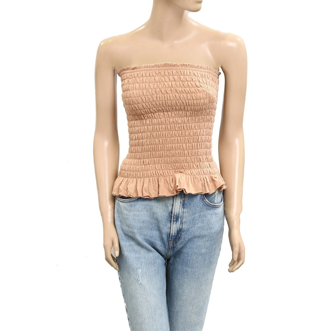 Free People Free-est Lora Smocked Tube Cropped Top