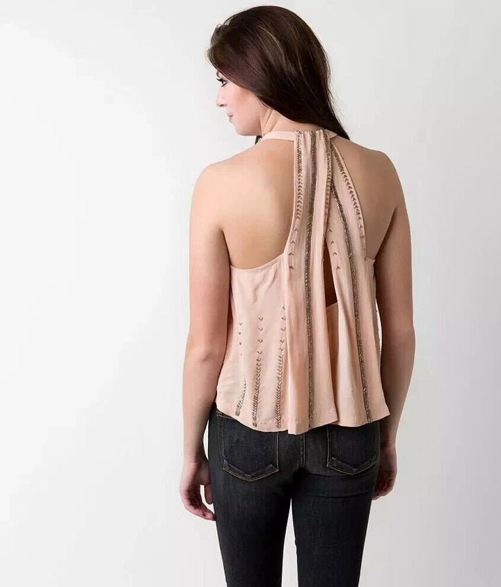Free People Shimmer And Shine Tank Blouse Top