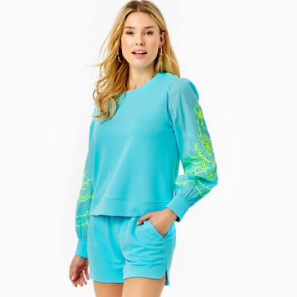 Lilly Pulitzer Alla Terry Sweatshirt Top