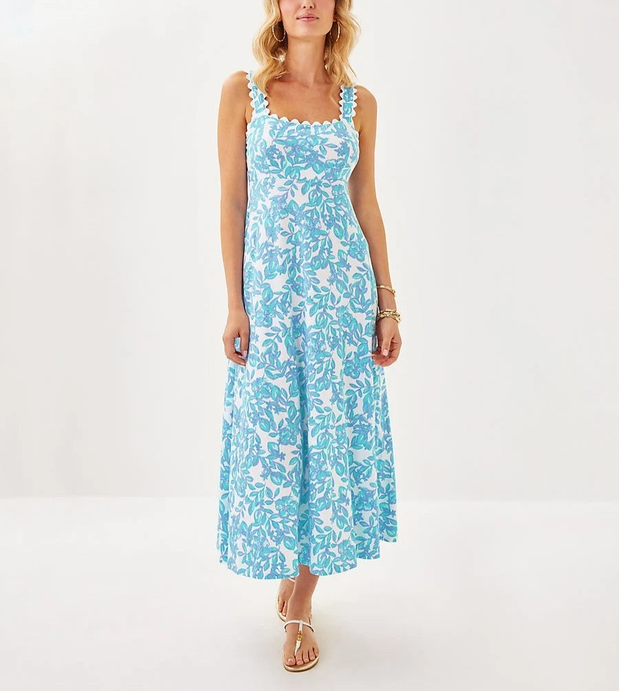 Lilly Pulitzer Dwyer Floral Print Swing Midi Dress