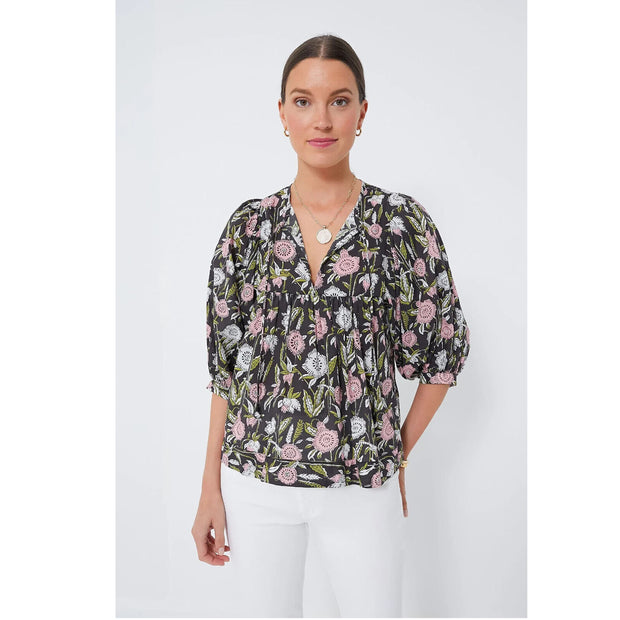 Saylor Anthropologie Floral Jesy Blouse Top