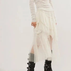 Free People Reality Check Midi Skirt