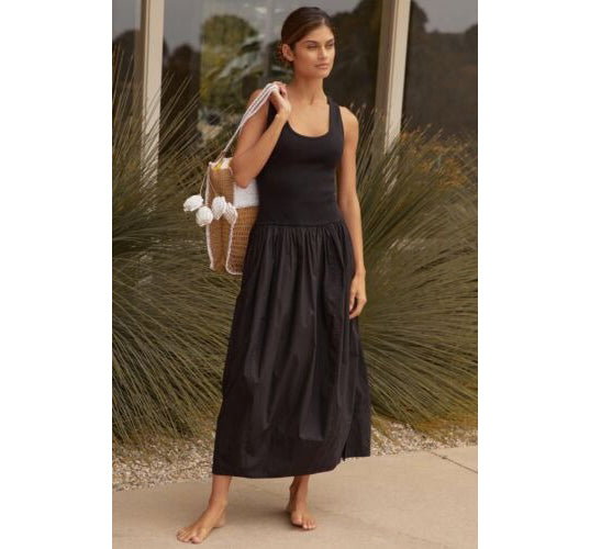 By Anthropologie Sleeveless Drop-Waist Maxi Dress