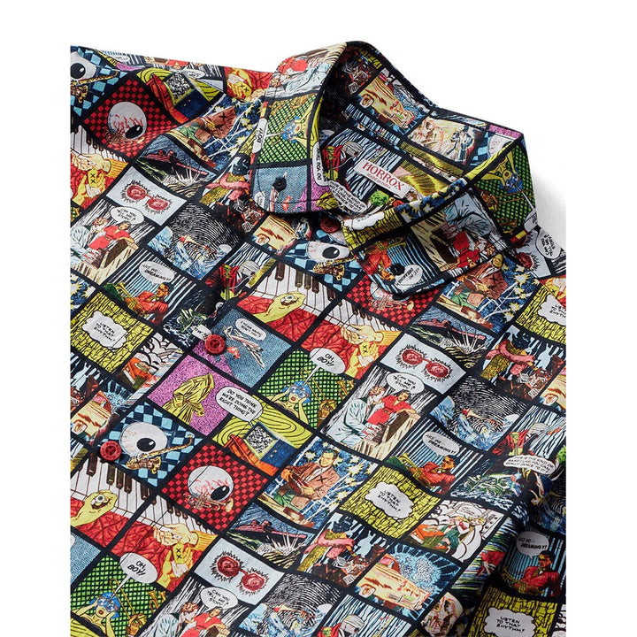 Horrox Men's We Love Music Comic Strip Shirt