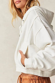 Free People Mix-Up Sweatshirt Hoodie Jacket Top