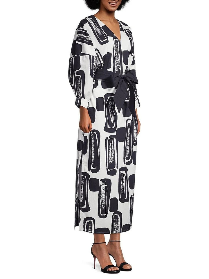 Frances Valentine Rosa Caftan Flintstone Printed Midi Dress