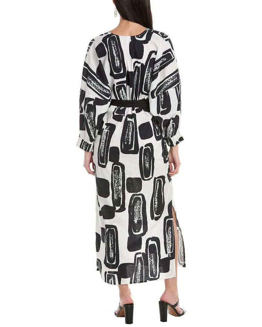 Frances Valentine Rosa Caftan Flintstone Printed Midi Dress