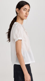 Sandy Liang Marl Blouse Top