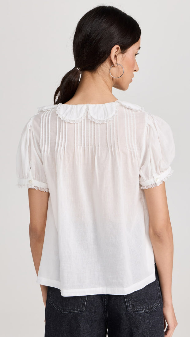 Sandy Liang Marl Blouse Top