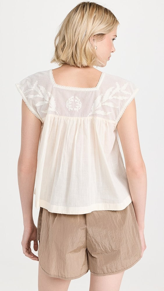 The Great The Dawn Embroidered Top