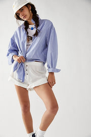 Free People We The Free Happy Hour Stripe Shirt Top