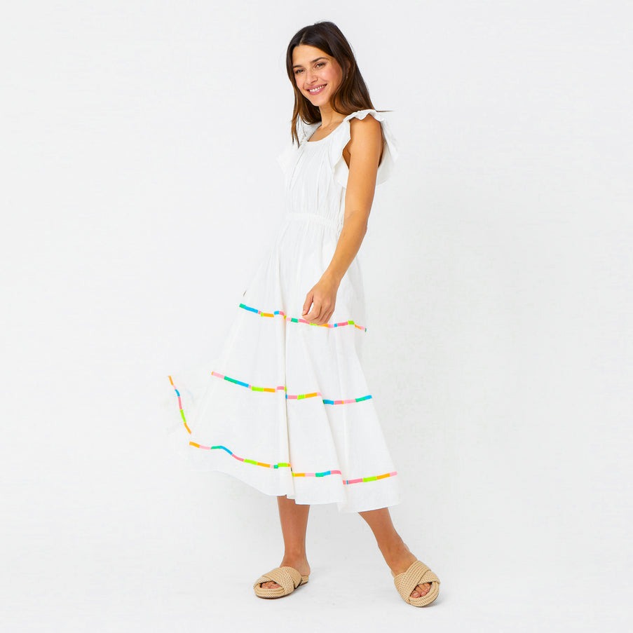 Kerri Rosenthal Tailor Embroidered Midi Dress