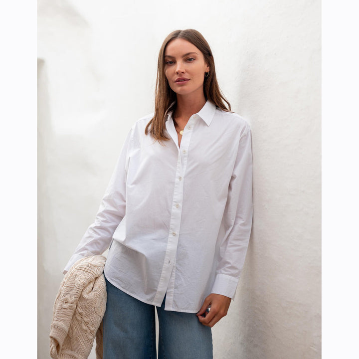 Voyageur By Mersea Brontë Relaxed Button Up Shirt Tunic Top