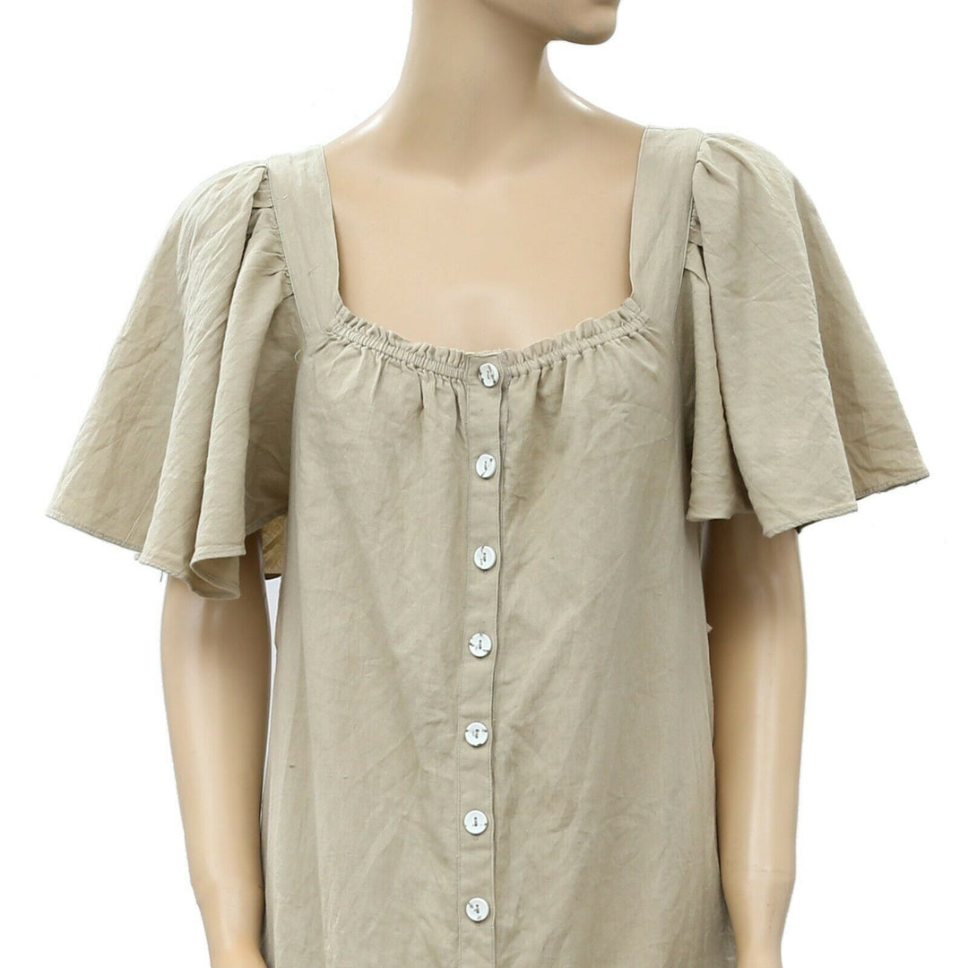 Free People Sweet Sunday Solid Midi Dress