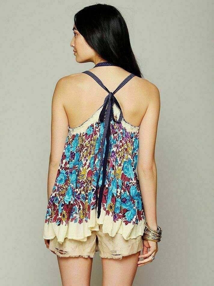 Free People FP One Living Large Floral Printed Tunic Top