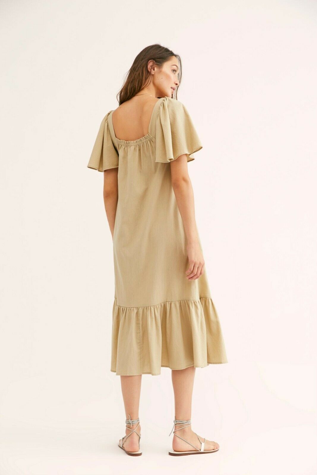 Free People Sweet Sunday Solid Midi Dress