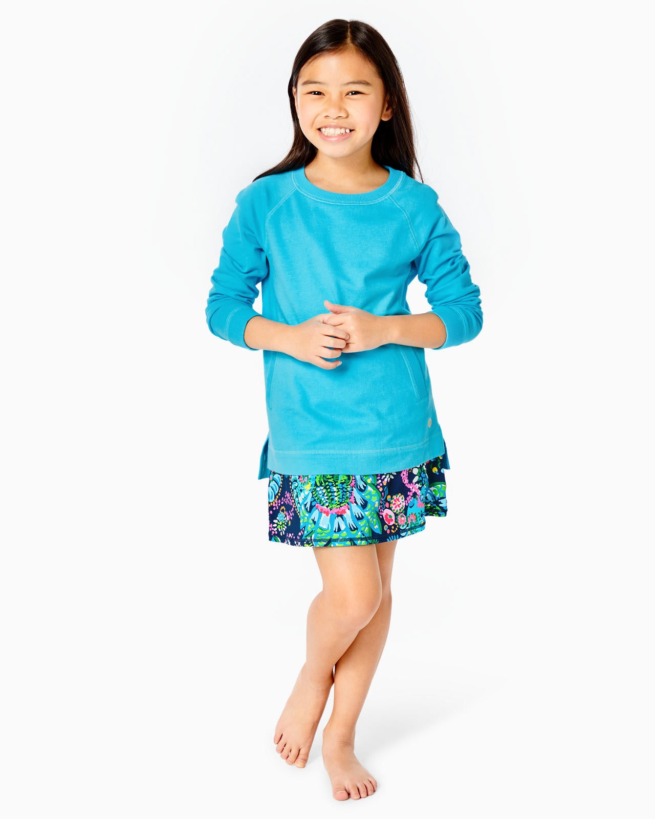 Lilly Pulitzer Girls Luxletic Mini Beach Comber Sweatshirt