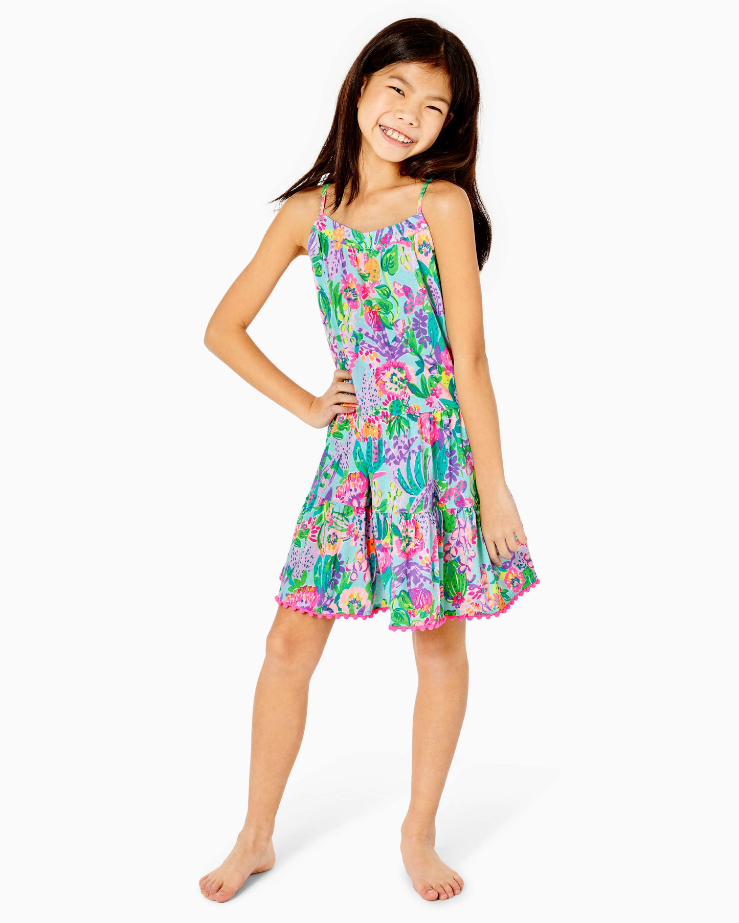 Lilly Pulitzer Kids Girls Tammie Slip Swing Dress